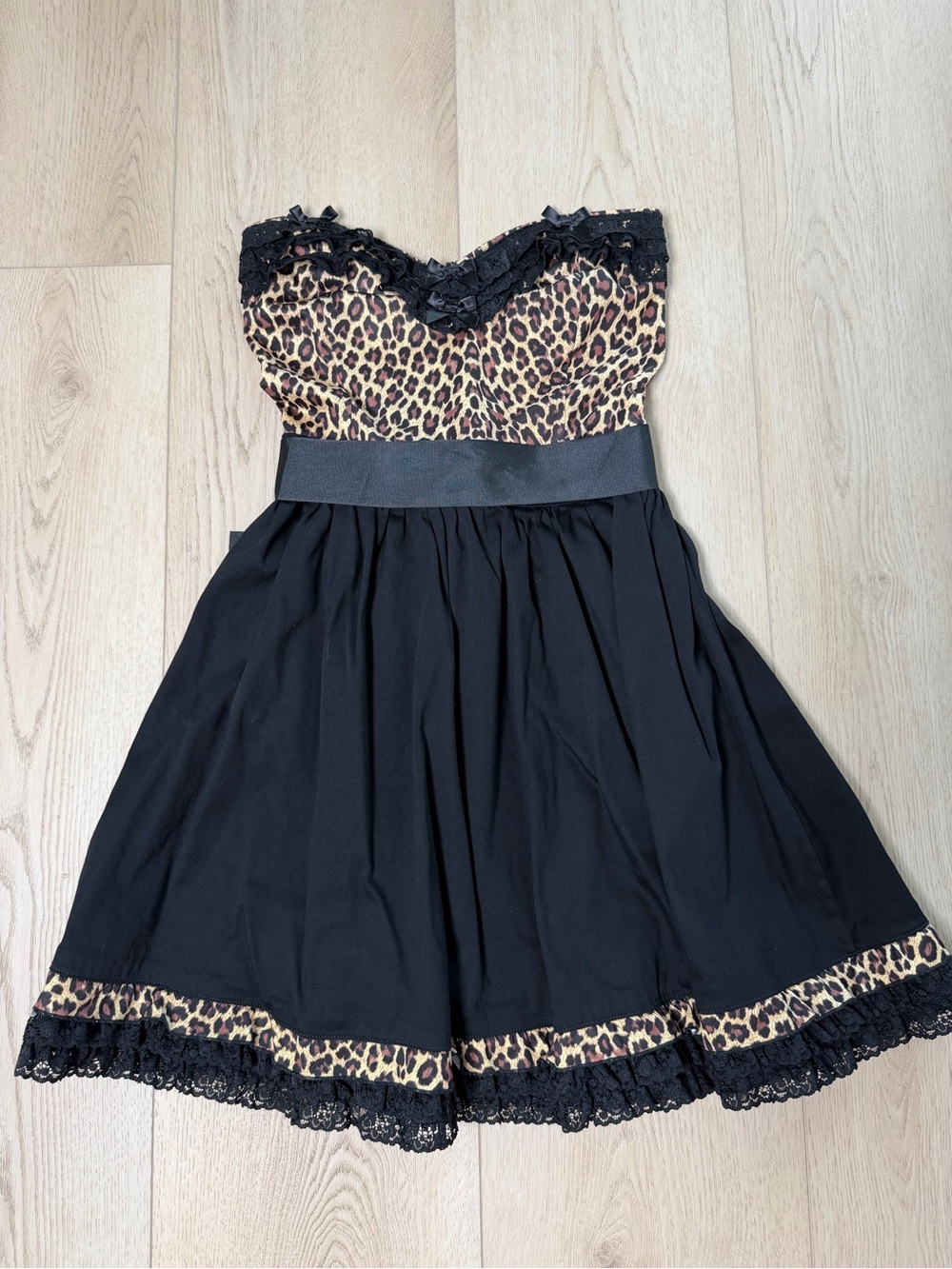 NEW Strapless Leopard Bustier Dress Size S